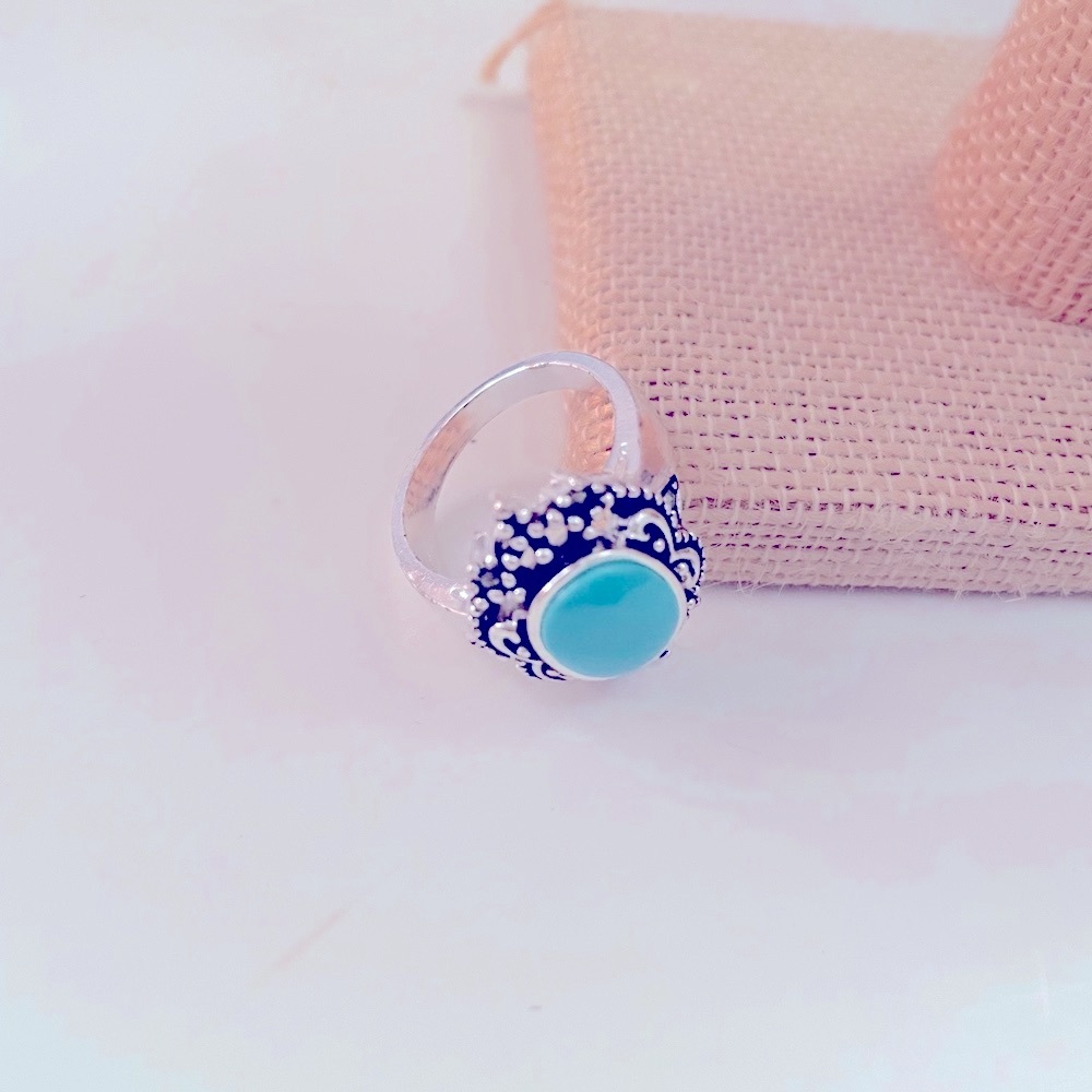 Blue and Silver Ring size 9